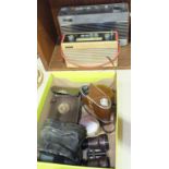 Two Roberts transistor radios, models R747 and R761, a pair of Kenlock 10 x 21 field glasses, two