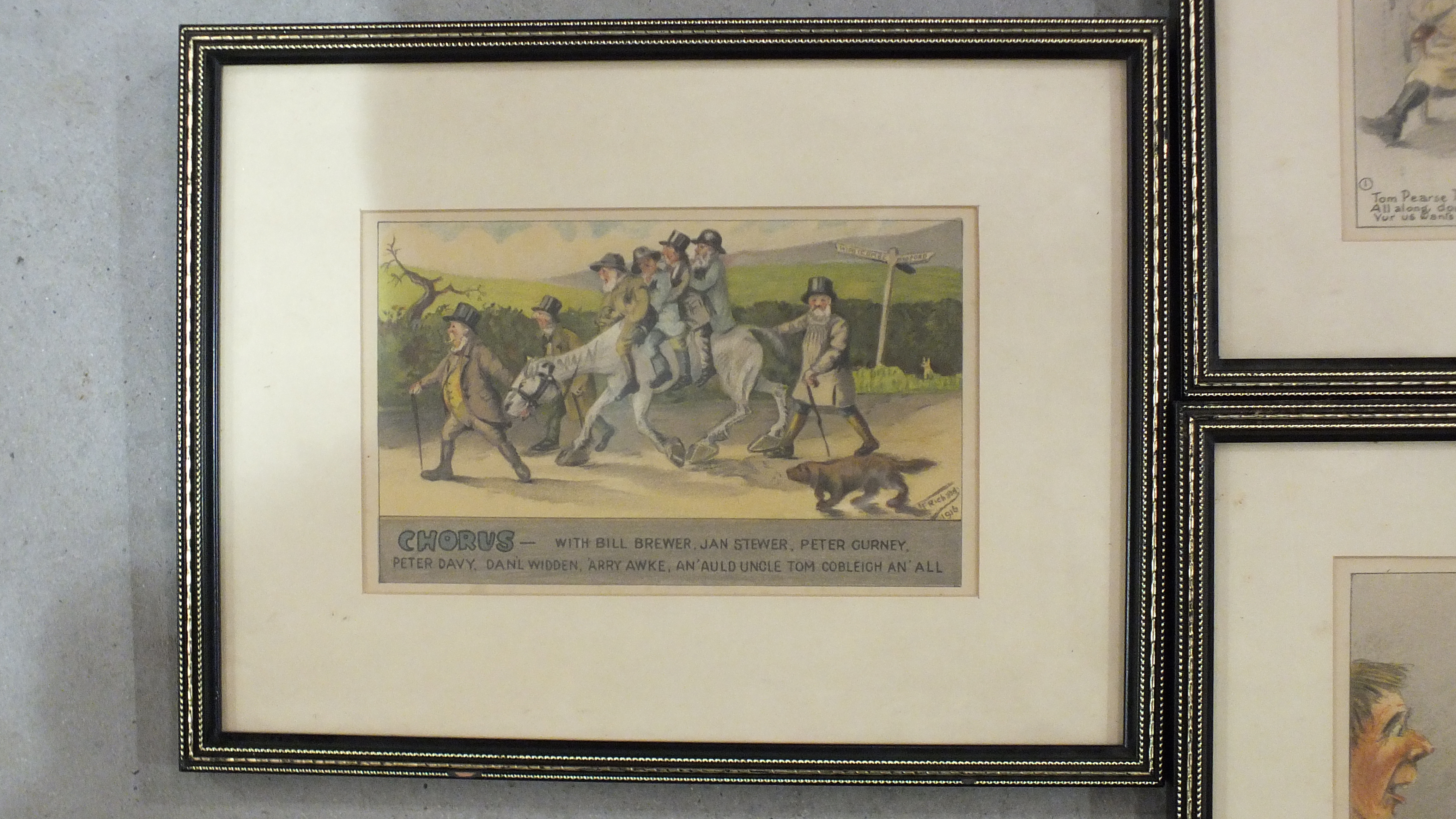 After F Richards, a set of eight coloured prints depicting scenes and verses of Widecombe Fair, - Bild 4 aus 5