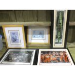 After M J Thompson, three limited edition F1 prints, Masters of Strategy (395/500), Dark Angels (