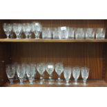 A collection of Webb Corbett and Royal Doulton drinking glasses.