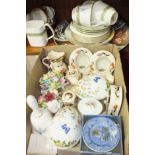 Eight items of Masons 'Mandalay' decorated miniature ceramic tableware, two Aynsley 'Cottage Garden'