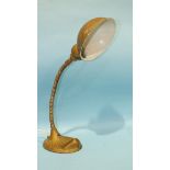 A vintage swan-neck 'Supreme' No.1018 desk lamp, 54cm high.