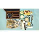 A small quantity of coins, metalware and miscellaneous items.
