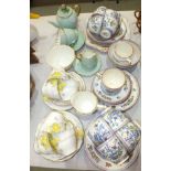 Twenty pieces of Old Royal floral-decorated teaware and other teaware.