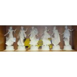 A set of six Wedgwood limited-edition 'The Dancing Hours' figurines, issued by Compton Woodhouse,