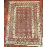 An Eastern rug, 201 x 146cm.