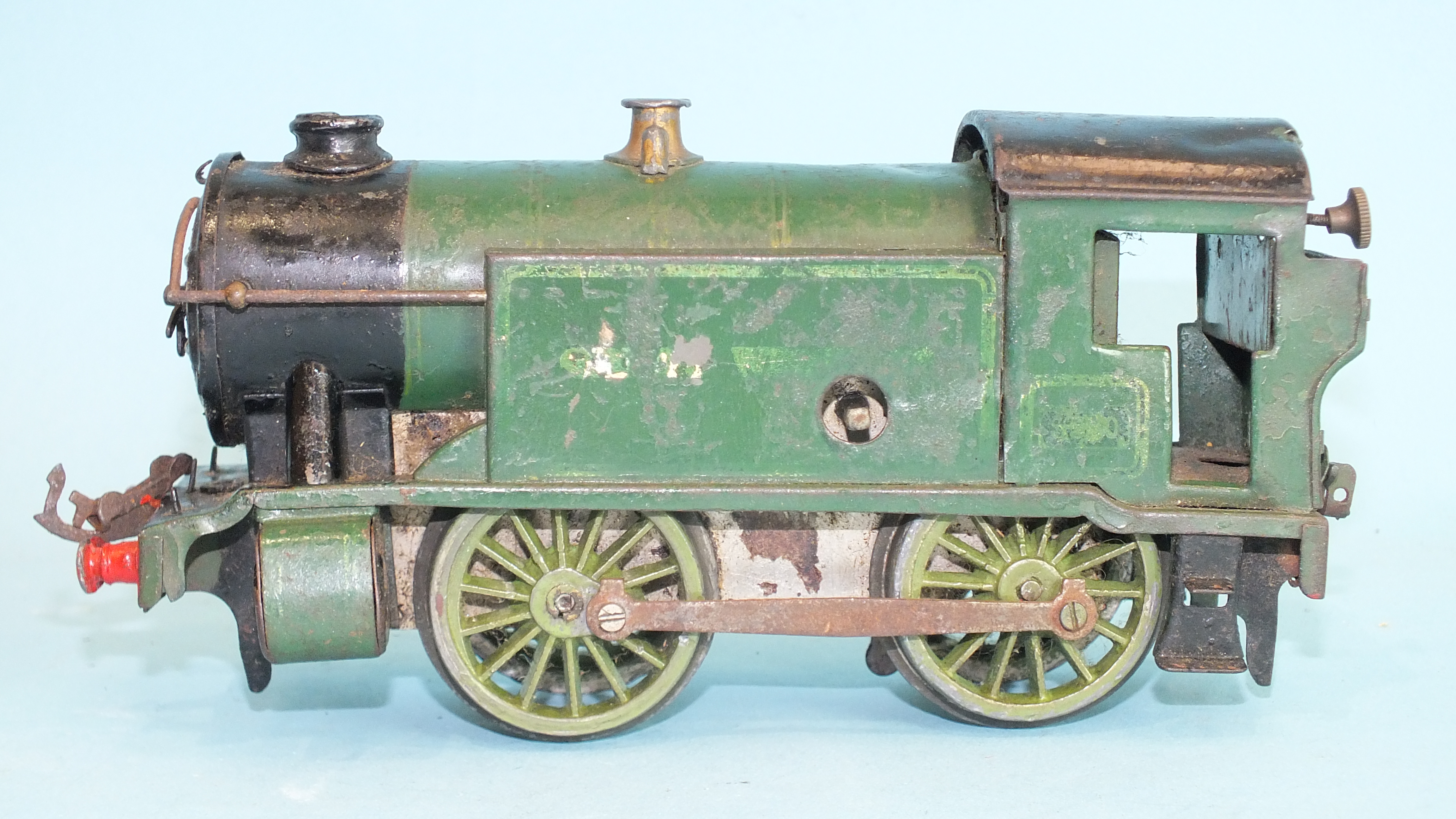 Hornby O gauge, c/w No.1 Special GWR 0-4-0 tank locomotive RN5500, (a/f, worn, screw replaced). - Image 2 of 2