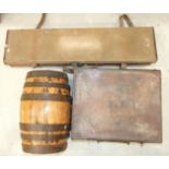 A vintage leather dressing case by Webb & Co, 40.5 x 33cm, 18cm high, fittings lacking, a gun case