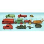 Dinky Toys, 514 Guy Van 'Slumberland', 441 'Castrol' Petrol Tanker and other Dinky diecasts, (play-