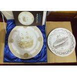 A Spode 'Mayflower Plate 1620-1970', 26cm diameter, limited edition 338/2500, in fitted box with