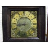 An 18th century oak long-case clock, the 9½'' brass dial with cut steel hand and train-driven 36-