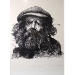 After R O Lenkiewicz (1941-2002), 'Early drawing - Diogenes', signed limited-edition off-set
