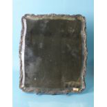 A Victorian silver-strut metamorphic mirror of rectangular outline, the cast foliate frame and