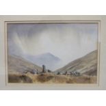 David Bellamy (1933-2019) STONE CIRCLE - ERME PLAINS Signed watercolour, 19 x 29cm.