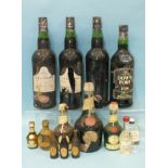 Benedictine Liquor, (50cl), 2 x 12.5cl, a miniature Dimple Haig Whisky with metal cap, other
