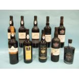 A collection of LBV Port: Dows Master Blend, three bottles, Taylors 2012, one bottle, 2003, one