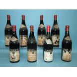 Nuits St Georges Ronclères 1955, Averys of Bristol, eight bottles, (labels and two capsules