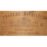 Chateau Batailley Pauillac Grand Cru Classé 1985, twelve bottles, in original wooden crate, (12).