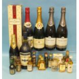 Moët & Chandon Brut Imperial Champagne, in cardboard box, one bottle, (75cl), Martell Cognac (24fl.