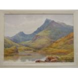 M W Mackinly?, 'Highland Scene', indistinctly-signed watercolour, dated 1929, 27.5 x 37cm, an