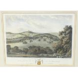 After J Bennor, 'Haldon House', a coloured engraving, 24 x 32cm and a companion, 'View From Haldon',