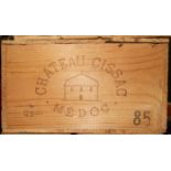 Chateau Cissac Medoc 1985, twelve bottles, in original wooden crate, (12).