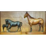 A Beswick model of Arkle Champion Steeplechaser on wooden plinth and another of Black Beauty and