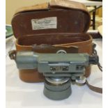 A late-20th century surveyor's level by John Davis & Son (Derby) Ltd, no.103419, in leather case,