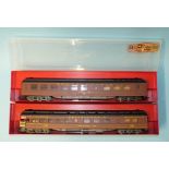 Rivarossi HO gauge, 'Pennsylvania Coaches: 2736 Dining Car and 2735 Observation Car, both boxed,