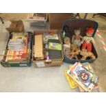 A collection of children's games, books and toys.