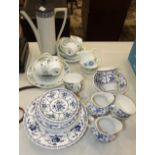 Nineteen pieces of Wedgwood 'Clementine' tea ware, thirty-two pieces of Johnson Bros 'Indies' tea