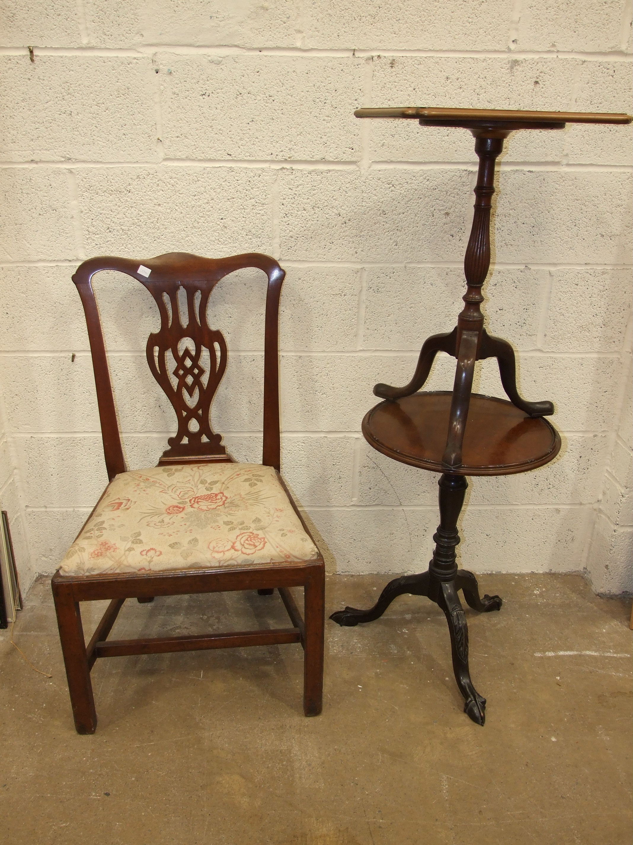 A late-19th century mahogany circular-top occasional table, on turned column and tripod support,