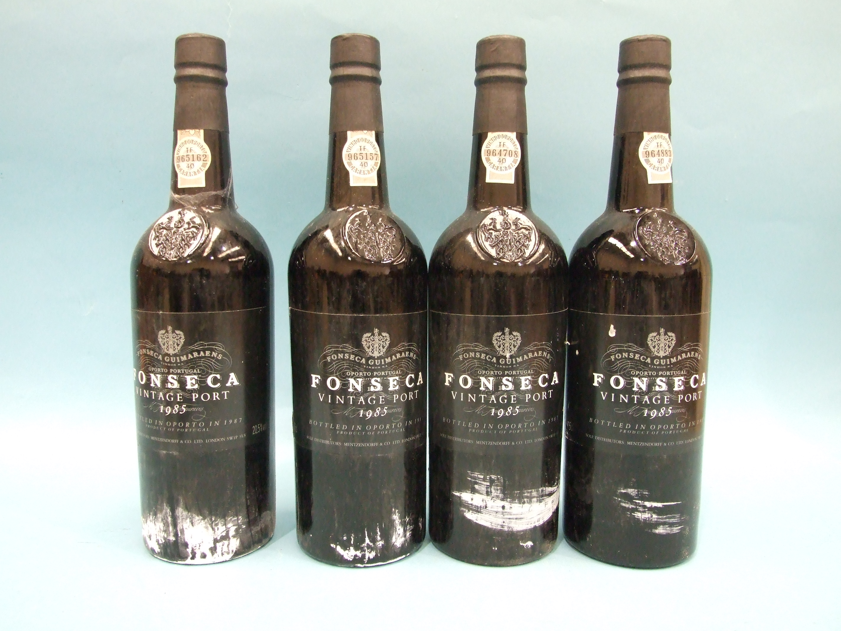 Fonseca Guimaraens vintage Port 1985, twelve bottles, in original wooden crate, (lid lacking), (12). - Image 3 of 4