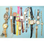A quantity of wrist watches, (18).