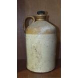 James Hawker & Co., Wine Merchants, Plymouth, a part honey-glazed stoneware flagon, 29cm high by