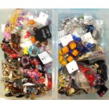 A quantity of costume jewellery including many items on retailers' cards.