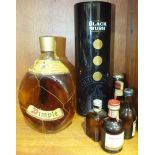 Bushmills Black Bush Irish Whiskey, 40% vol, 700ml, in tube, John Haig & Co, Dimple Whisky, 70%