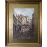 Alfred Leyman (1856-1933) SMITH STREET, DARTMOUTH Signed watercolour, 75 x 37cm.