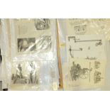 A collection of unframed engravings and book plates, mainly on various occupations, machinery and