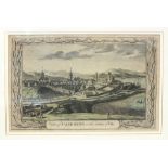 A 19th century hand-coloured engraving 'View of St Andrews in the County of Fife', 23 x 35cm.