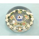 A St Louis millefiori paperweight, 4.5cm high.