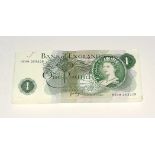 Series "C" portrait issue, a collection of one hundred consecutive J B Page uncirculated £1