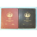 Lloyds Register of Shipping 1953-54, 2 vols, mor gt, 4to, for Norwich Union Fire Insurance Society