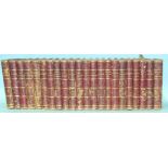 Scott (Sir Walter), novels, 22 vols, marbled bds, hf red mor gt, 12mo, Adam & Charles Brock, 1862-3,