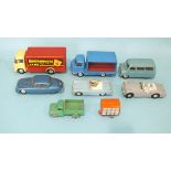 Corgi, 44G Moorhouse's Lemon Cheese and Jams ERF truck, 435 Karrier Bantam Milk float, 208 Jaguar