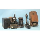 "The Magnet", an early-20th century wall-mounted telephone, (a/f), a Zeiss Ikon folding camera and