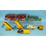 Dinky, 581 Horsebox (x2), 505 Foden flat truck with chains, (a/f) and other Dinky vehicles and