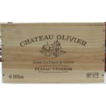 Chateau Olivier, Pessac-Leognan 2015, 75cl, owc, six bottles, (6).