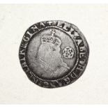 An Elizabeth I 1578 silver hammered sixpence.