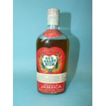 Henry White & Co. London "Red Heart Rum", with Budget November 1947 Max price label, half-bottle,